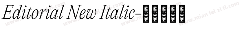 Editorial New Italic字体转换